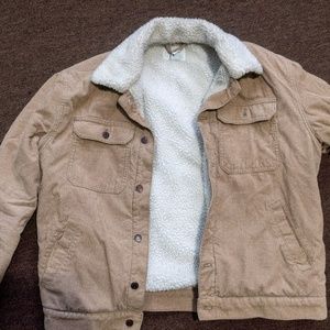 Tan Jacket with White Fur interior - H&M